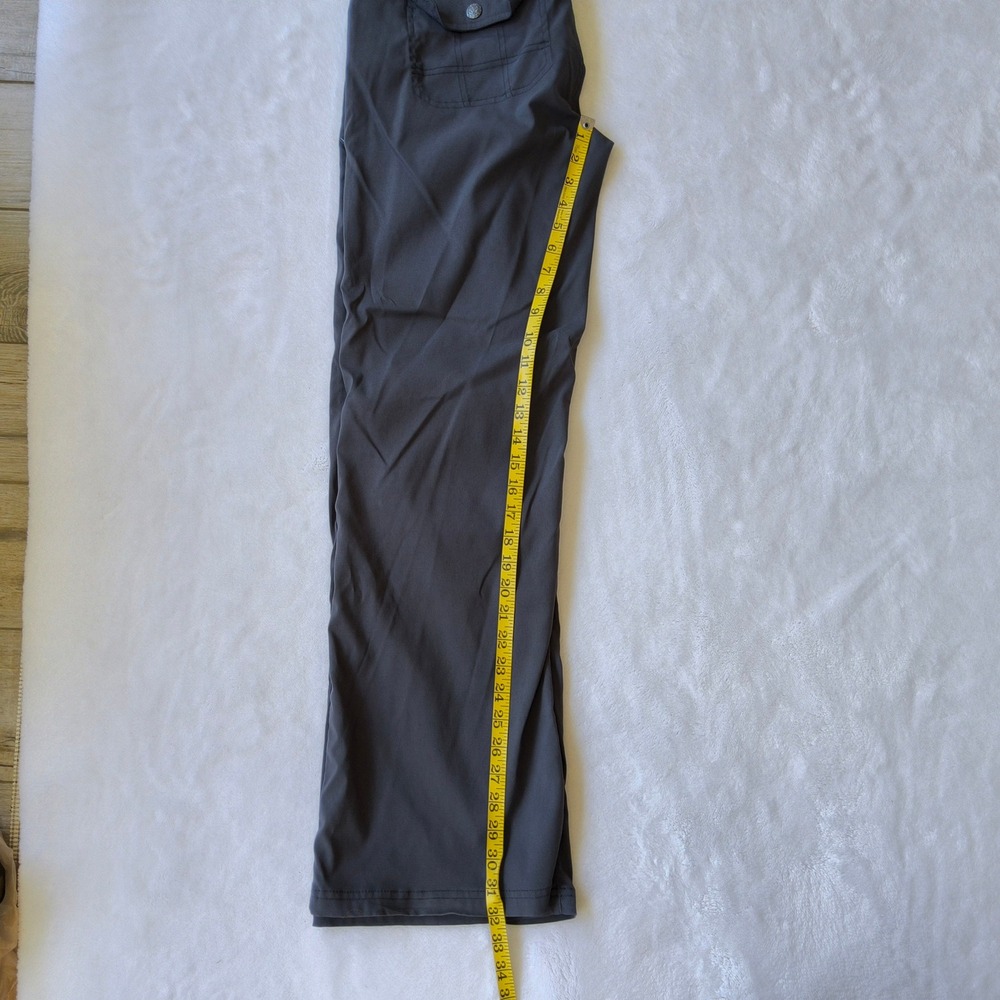 Prana Halle Pants Women 14 Gray Roll Up Straight Leg Hiking Outdoor Stretch Zion - Picture 6 of 11